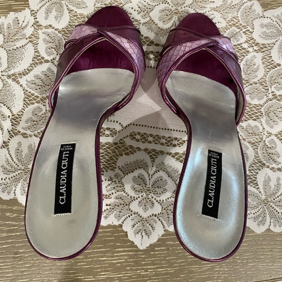 Claudia Ciuti 7m 2 tone purple mule new - Picture 4 of 5